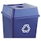 Rubbermaid Commercial Bottle and Can Recycling Top, Blue, Plastic, 20.13 in W/Dia FG279100DBLUE - alternate 3